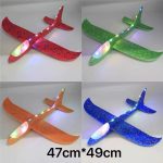 SAMOLOT STYROPIANOWY LED SZYBOWIEC RZUTKA 47 CM