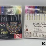MARKERY DOUBLE ENDED COLORFUL PEN 12PCS 2164676