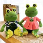 Maskotka żaba w ubranku dla dzieci 50 cm 2170916