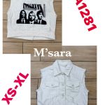 Kamizelki Jeansowe DAMSKA M’sara_size XS-XL _paczka 12 szt_