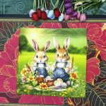 Poszewki dwustronne wielkanocne Rozmiar: 45x45cm_ Paczka:12szt mix