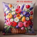 Poszewki dwustronne wielkanocne  Rozmiar: 45x45cm_Paczka: 12 szt mix 9687019