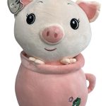 ŚWINKA W KUBKU MASKOTKA MIŚ PLUSZAK 45cm