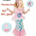 STRÓJ Sukienka Mała Syrenka Arielka cekiny SML