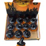 Dekoracja wisząca na Halloween Dynia ze światłem 8 cm