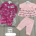 Komplety DZIECIĘCA size 6-18 m_ paczka 4szt _1 kolor 1555267