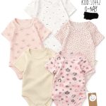 Body DZIECIĘCA size 0-3 m_ paczka 5szt _mix kolor 7426712