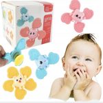 FIDGET SPINNER Z PRZYSSAWKĄ SENSORYCZNĄ GRZECHOTKA KĄPIEL PREZENT 3 SZTUKI