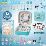 ZESTAW KORALIKÓW CHARMS DO ROBIENIA BRANSOLETEK BIŻUTERII MY MELODY KUROMI