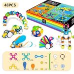 KLOCKI MAGNETYCZNE EDUKACYJNE MAGNETIC STICKS KREATYWNE 48EL