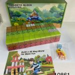 KLOCKI MAGNETYCZNE MINECRAFT KLOCKI SZEŚCIANY 100 KLOCKÓW + 1 FIGURKI MOCNE 6134168