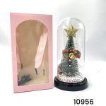 CHOINKA W SZKLE LED PREZENT NA BOŻE NARODZENIE ŚW NA BATERIE 6134215