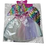 STRÓJ SPÓDNICZKA TIULOWA TUTU SKRZYDEŁKA OPASKA 6134298