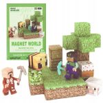 KLOCKI MAGNETYCZNE KONSTRUKCYJNE MINECRAFT MOCNE ZESTAW 33 el + 2 FIGURKI 6134454