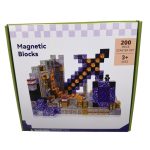 KLOCKI MAGNETYCZNE MINECRAFT KLOCKI SZEŚCIANY 200 KLOCKÓW + 2 FIGURKI MOCNE 6134661