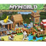 KLOCKI Minecraft FARMA WIOSKA 863 ele 7 FIGUR LED 6134518