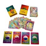 Pokemon TĘCZOWE zestaw karty kolorowe 55 szt