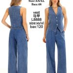 Kamizelki Jeansowe DAMSKA   _size xs-xl paczka 12szt_ 3414393