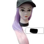 Czapka z daszkiem z włosami peruka długie sztuczne jasny blond 5998857