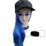 Czapka z daszkiem z włosami peruka długie sztuczne jasny blond 5998858