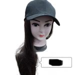 Czapka z daszkiem z włosami peruka długie sztuczne jasny blond 5998859