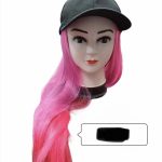 Czapka z daszkiem z włosami peruka długie sztuczne jasny blond 5998860