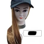 Czapka z daszkiem z włosami peruka długie sztuczne jasny blond 5998861