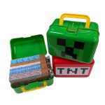 Klocki magnetyczne Minecraft BLOKI DUŻY ZESTAW 80 Ele.Figurki Walizka 1494056