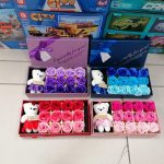 Zestaw prezentowy z misiem i różami _12 szt. /Paczka 4502697