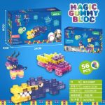 Magiczne miękkie klocki żelowe 56pcs 8389564
