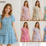 Sukienki DZIECIĘCA size 6-16 lat_ paczka 6szt _1 kolor 2394882