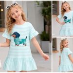 Sukienki DZIECIĘCA size 6-16 lat_ paczka 6szt _1 kolor 2394962