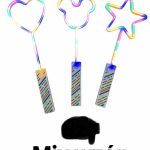 Świecąca Różdżka LED Mix Wzorów Serce Myszka Gwiazda 5987379
