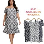 Sukienki Damskie _ Size XL-4XL _paczka 16szt_mix kolor
