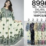 Sukienki Damskie _ Size M-4XL _paczka 12szt_mix kolor 3021735