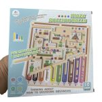 DREWNIANY LABIRYNT MAGNETYCZNY Tablica Edukacyjna Montessori Nauka Kolorów 4856897