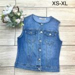 Kamizelki jeansowe Damskie _size xs-xl paczka 12szt_ 8762365