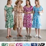 Sukienki Damskie _ size M-2XL_ paczka 12szt mix kolor 4549359