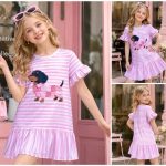Sukienki DZIECIĘCA size 6-16 LAT _ paczka 6szt _1 kolor 9368430