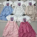 Sukienki DZIECIĘCA size 4-14 LAT _ paczka 6szt _1 kolor 9368431