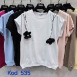 Bluzki Damskie Tureckie_ Size uni_ paczka 12szt_mix kolor 8818085