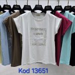 Bluzki Damskie Tureckie_ Size uni_ paczka 12szt_mix kolor 8818086