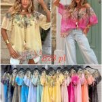 Bluzki Damskie Polskie_size uni_paczka 6szt_mix kolor 1770654