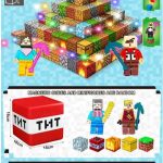 250 el + 5 fiegurki Klocki magnetyczne minecraft ledoweTNT Duże Pudełko 8666124