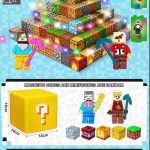 200 el + 5 fiegurki Klocki magnetyczne minecraft ledoweTNT Duże Pudełko 8666126