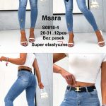 Jeansy Damskie M’sara_ size 26-31_paczka 12szt_