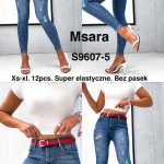 Jeansy Damskie M’sara_ size XS-XL _paczka 12szt_ 9990026