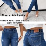 Jeansy Damskie M’sara_ size XS-XL _paczka 12szt_ 9990032