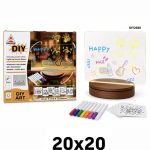 20 x 20cm MAGICZNA TABLICA LED PODSWIETLANA DO RYSOWANIA SWIECĄCA DLA DZIECI ZABAWKA 1227321