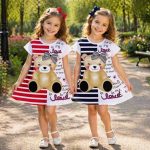 Sukienki DZIECIĘCA rozm 104-116_ paczka 6szt _mix kolor